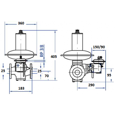 Регулятор тиску газа Itron RBE 4012 DN 25 ЗЗК 8500 Регулятор тиску газа Itron RBE 4012 DN 25 ЗЗК 8500