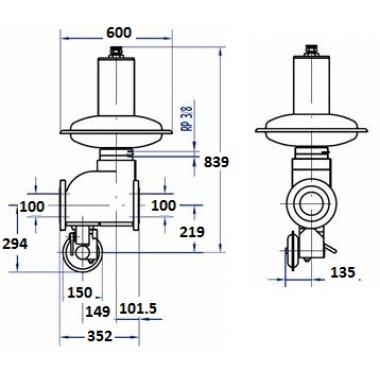 Регулятор тиску газа Itron RBE 4712 DN 100 ЗЗК 8600 Регулятор тиску газа Itron RBE 4712 DN 100 ЗЗК 8600